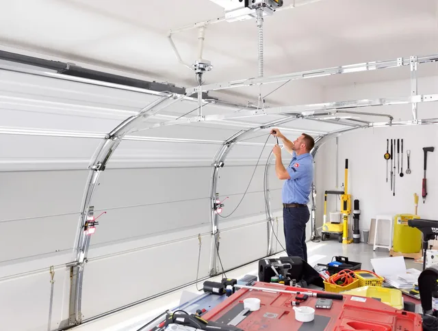 Garage door cable repair service by Corona Garage Door Repair in Corona