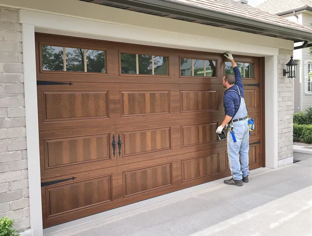 Custom garage door showcase by Corona Garage Door Repair in Corona