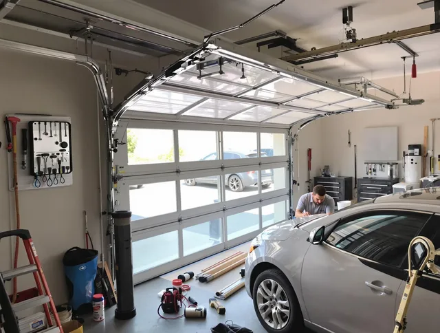 Garage door noise reduction service by Corona Garage Door Repair in Corona