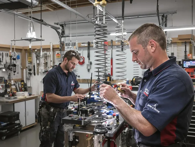 Garage door spring repair service by Corona Garage Door Repair in Corona
